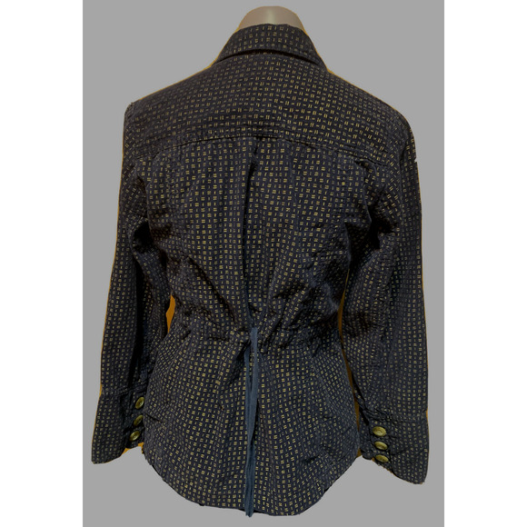 Sundance Jacket Womens XS Extra-Small Navy Button Up Cottage Core Corduroy Coat - Picture 2 of 7